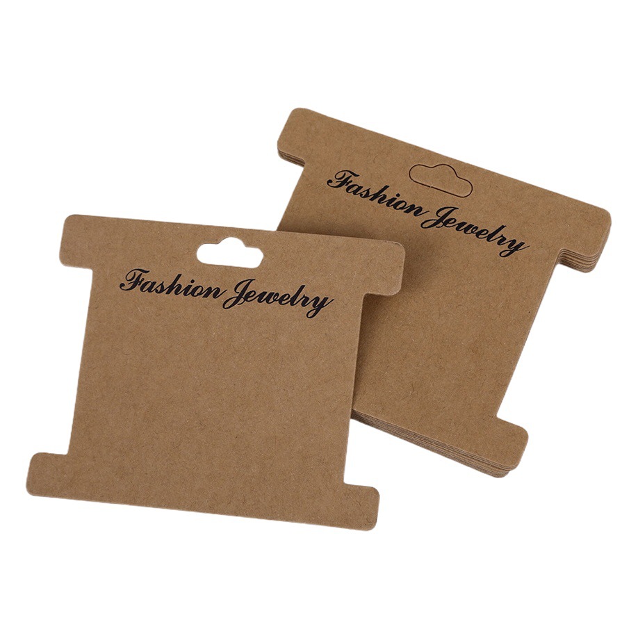 General kraft paper I-shaped cardboard jewelry packaging card jewelry headdress creative display paper card manufacturers wholesale