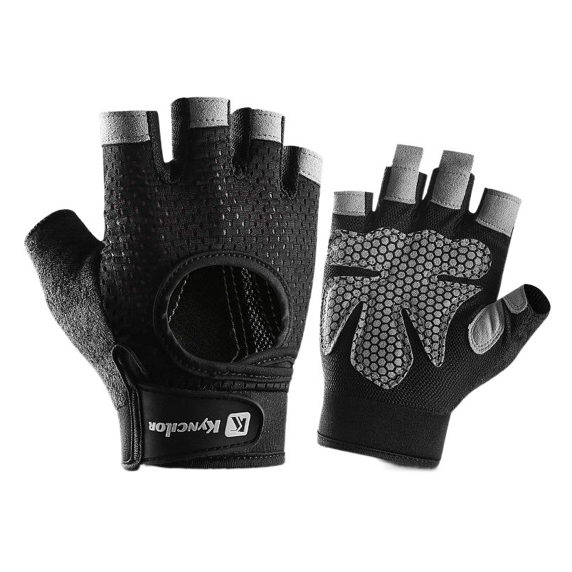 Outdoor Sports Fitness Weightlifting Training Iron Breathable Shock-Absorbing Wear-Resistant Fitness Half-Finger Gloves Wholesale Protection
