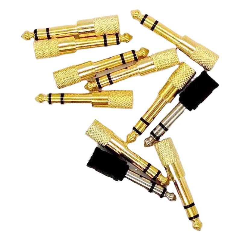 Audio adapter microphone audio adapter 6.5 to 3.5 to 6.5 audio cable metal adapter