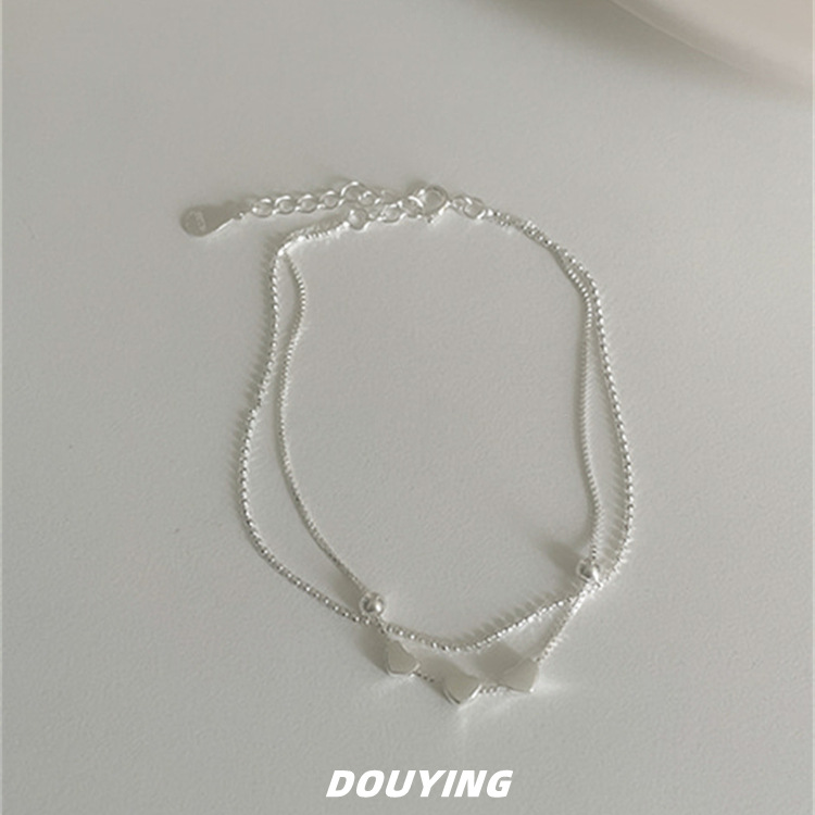Korean Love Double-layer Bracelet Women's Trendy Fresh ins Style Sweet and Exquisite Bracelet Commuting All-match Simple Accessories