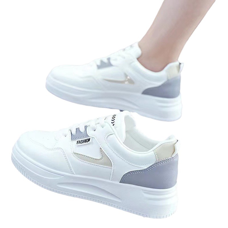 White shoes for women 2023 new autumn women's shoes Korean style versatile casual ins super popular shoes student platform sneakers for women