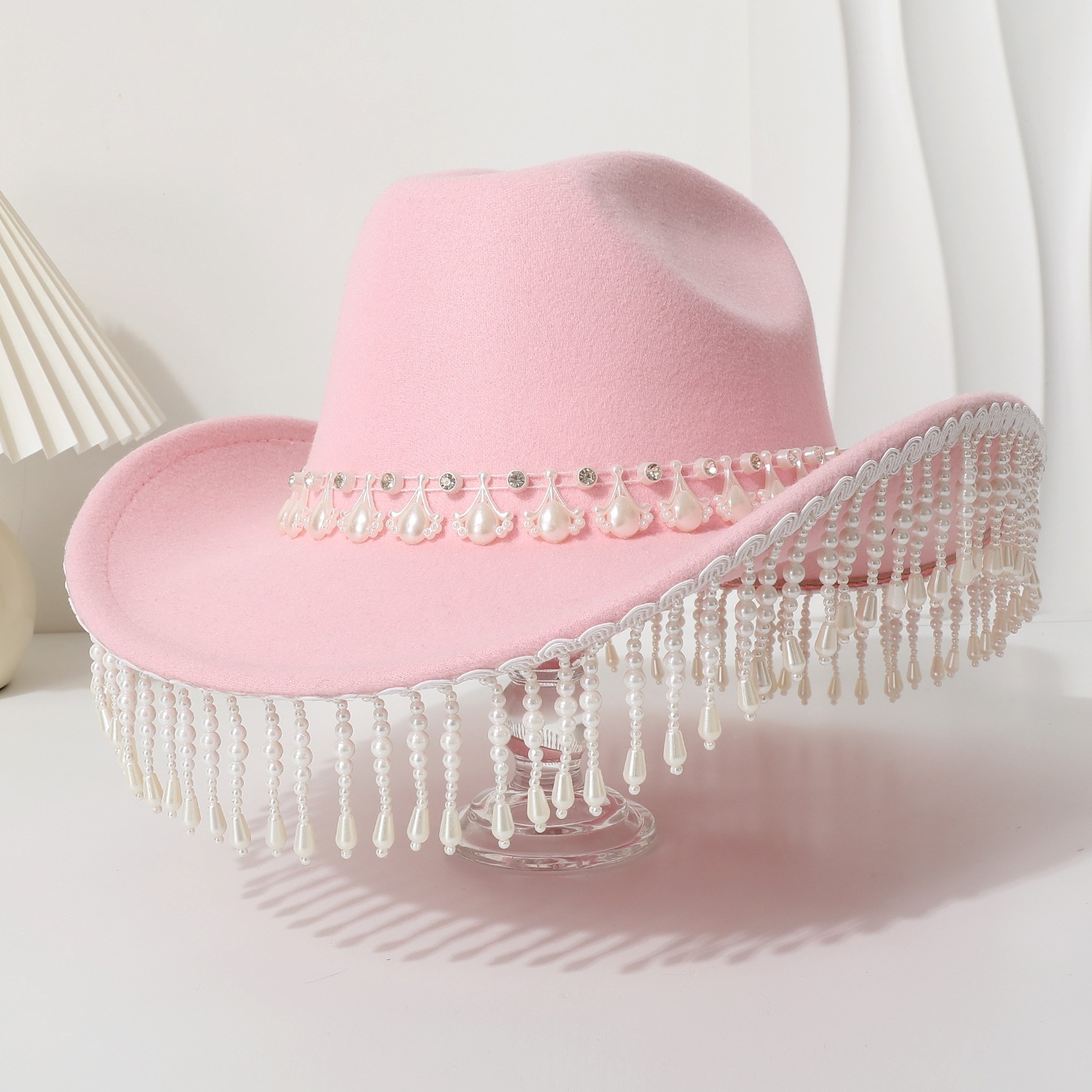 Picture of Europe and the United States cross-border AliExpress Amazon crystal tassel western Denim hat festival party jazz hat felt hat
