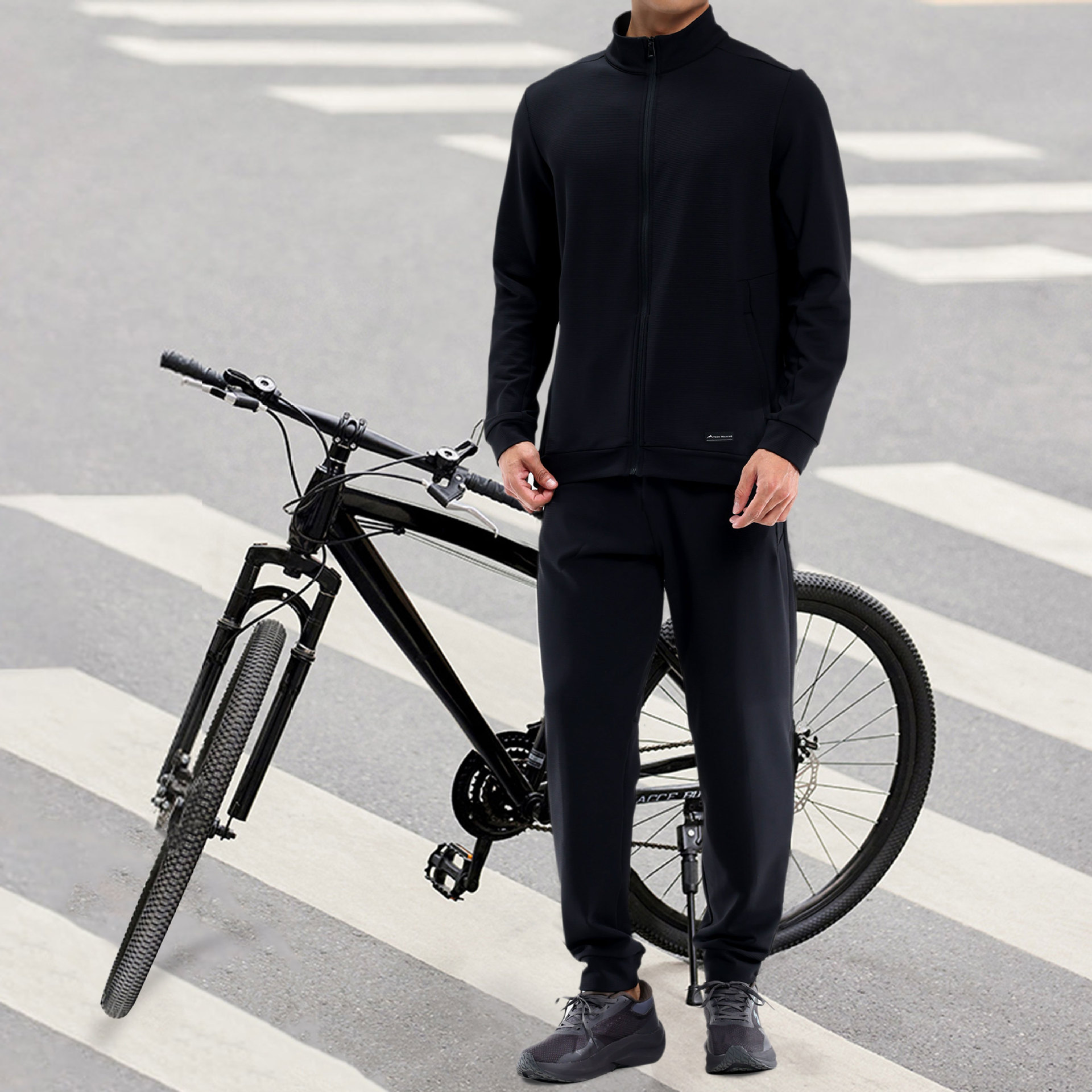 Dijia Sports suit Men's Autumn New Jacket Pants Running Training Men's Outdoor Cycling Leisure Sportswear