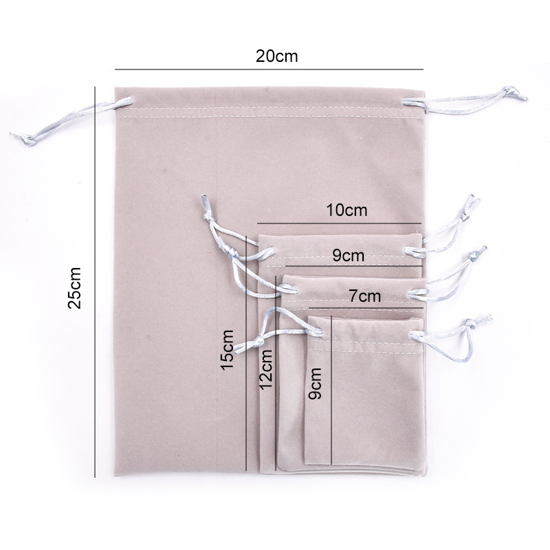 Picture of Factory wholesale simple wind large hair dryer storage bag jewelry dust bag flocking bag
