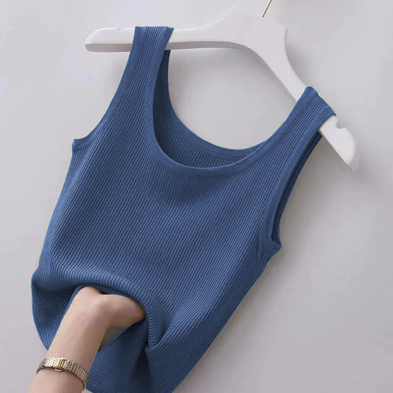 Picture of [Drop Shipping] 40-100kg Camisole Threaded Vest for Women, Large Size, Slim Fit, Outer Wear, Inner Layering Shirt, Sleeveless