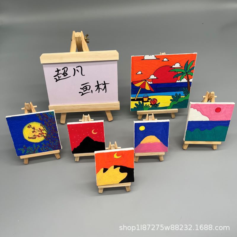 Picture of 8*15 Easel Mini Pine Tripod Wooden Mobile Phone Small Stand Desktop Painting Display Stand Factory Direct Sale