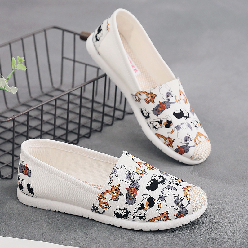 Picture of Spring New Style Old Beijing Cloth Shoes Women's Soft-Soled Lazy Shoes Canvas Foreign Trade Shoes Fisherman's Shoes Korean Version Versatile