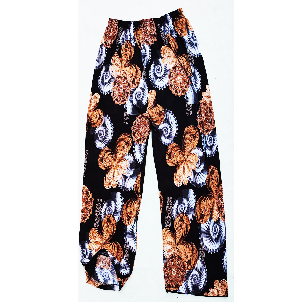 Picture of Cross-border Fashion Ink Butterfly National Style Casual Pants Women's New Chinese Style Loose Wide Leg Loose Summer New Ankle-length Pants