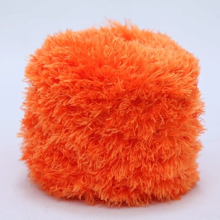 Picture of Crystal Coral Velvet Thick Thread Imitation Fur Scarf Hat Baby Baby Thread Hand-Knitted Wool Ball