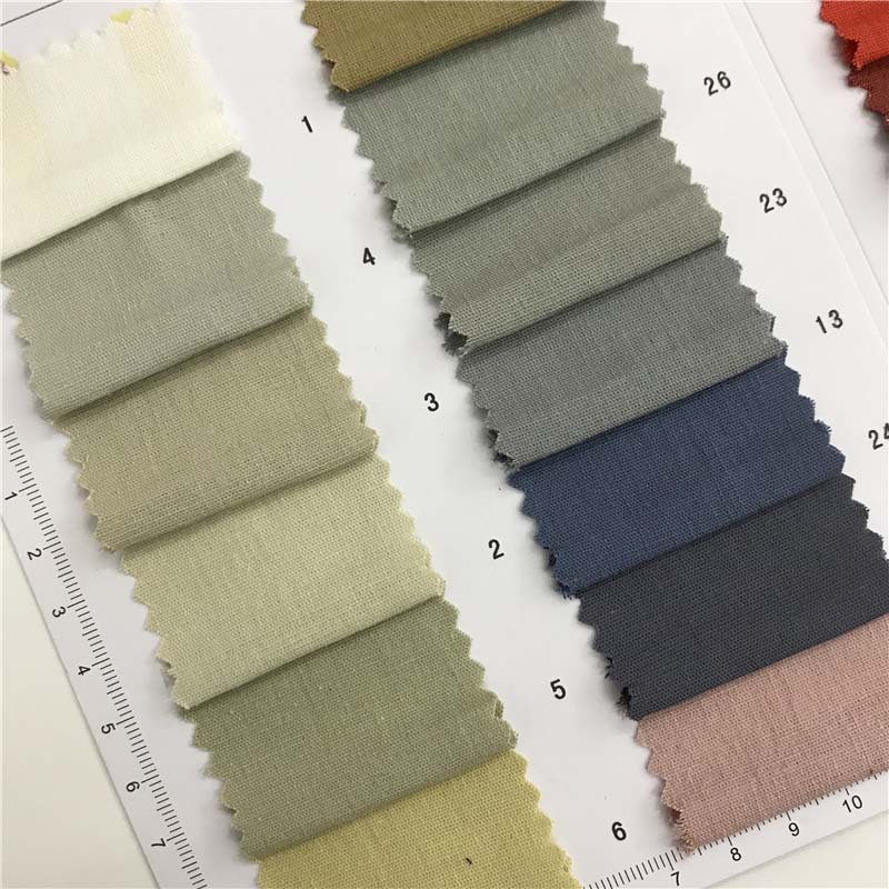 Imitation hemp bamboo stretch wash water wrinkle 25 color spot supply Shirt pants fashion fabric 102754