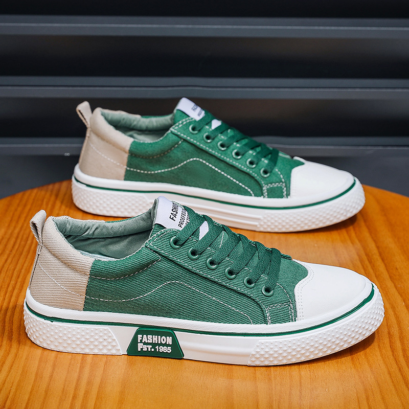 Men's Spring and Summer New Breathable Canvas Shoes All-match Skate Shoes Soft-soled Casual Sports Trendy Fashion Running Shoes