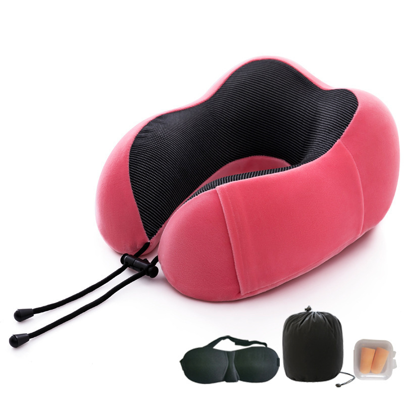 Picture of Cross-border U-shaped neck pillow can be fixed Logo simple memory foam U-shaped pillow wholesale travel neck pillow portable U-shaped pillow