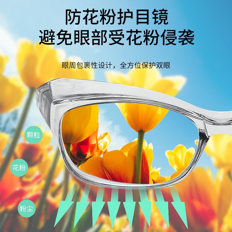 Picture of Y3378 New Ultra-Light Tr90 Pollen Mirror Anti-Fog and Anti-Blue Light Can Be Equipped with Myopia Wind-Proof and Sand Splash Goggles