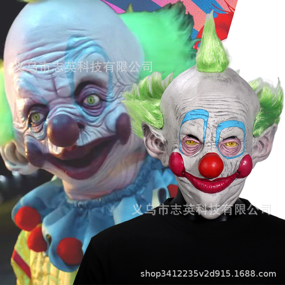Outer Space Murder Clown Brawler Mask Horror Alien Smile Clown Headgear Halloween Prom Props