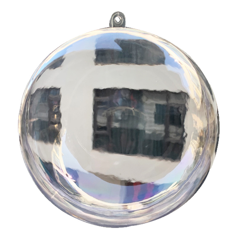 Picture of Transparent Ball Round Plastic Ball Hollow Ball Christmas Ball Kindergarten Decorative Ball Hanging Ball Can Be Opened and Closed Transparent Ball