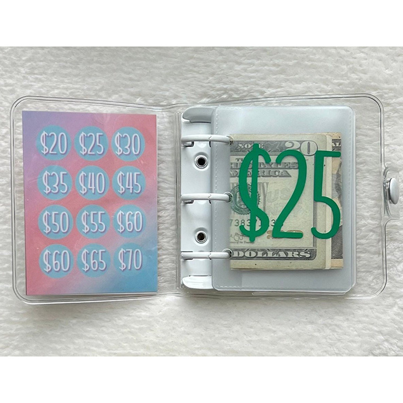 Picture of Cross-Border Spot Mini Binder Savings Challenge Money Clip Gift Mini Money Saving Loose Leaf