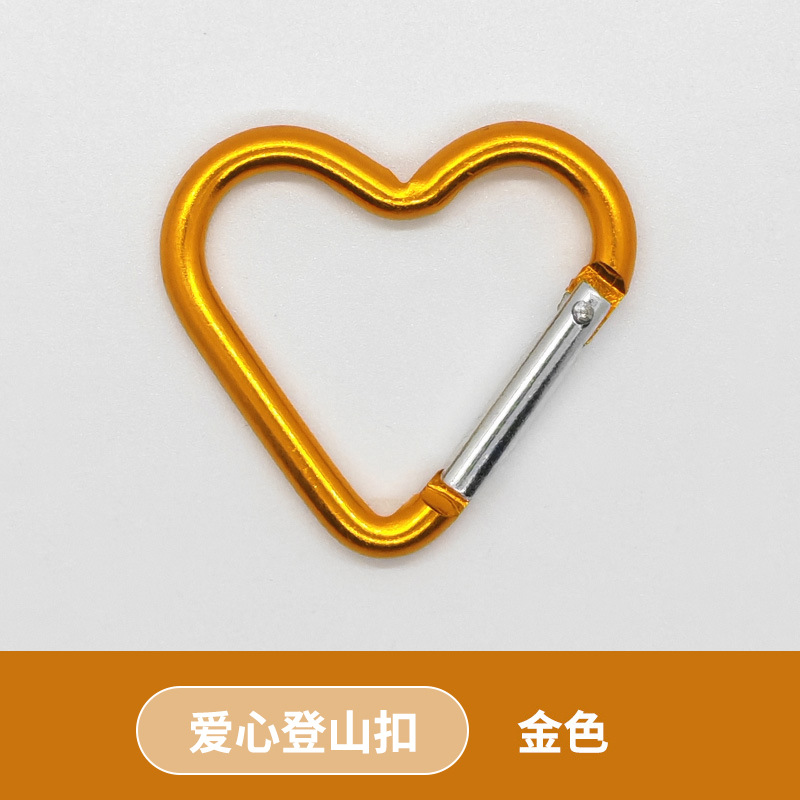 Picture of Love Carabiner 44*40mm Backpack with Heart-Shaped Backpack Buckle, Water Bottle Buckle, Heart-Shaped Aluminum Alloy Carabiner