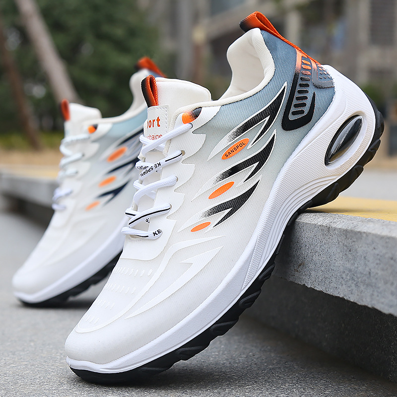 Foreign Trade Fly-Knit Men's Shoes Spring Cross-Border Shoes Wholesale Men's Casual Shoes Breathable Mesh Sports Shoes Men