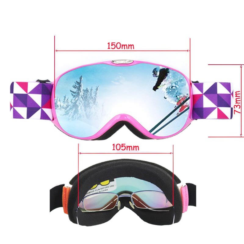 in stock wholesale children's double-layer anti-fog ski goggles mountaineering goggles winter ski goggles for men and women