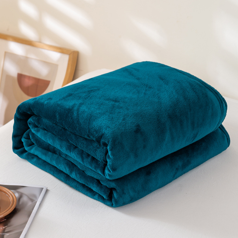 Picture of Foreign Trade Cross-Border Solid Color Flannel Blanket Summer Sofa Nap Blanket Coral Velvet Sheets Gift Blanket Wholesale