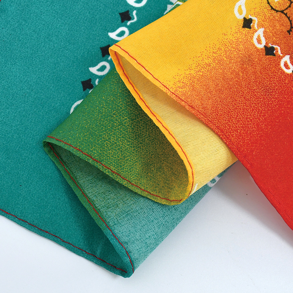 Picture of Cross-border wholesale polyester double cashew gradient riding bandana headscarf outdoor hip hop square scarf wholesale