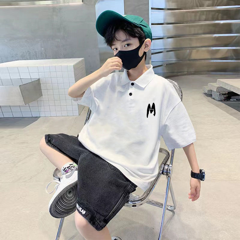Picture of Children's clothing boys' summer fashion brand short-sleeved T-shirt 2023 new big children's summer cotton polo shirt fashionable