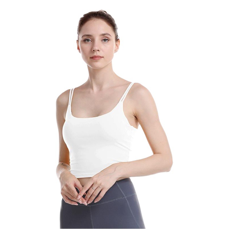 2022 Spring and Summer Beautiful Back Sports Vest Style Women's Fitness Sling Bra Navel-Baring Yoga Wear Top Sexy