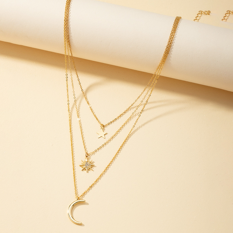 Picture of European and American decorative metal star necklace women clavicle chain accessories cross-border trade factory wholesale Japanese and Korean sweet ins