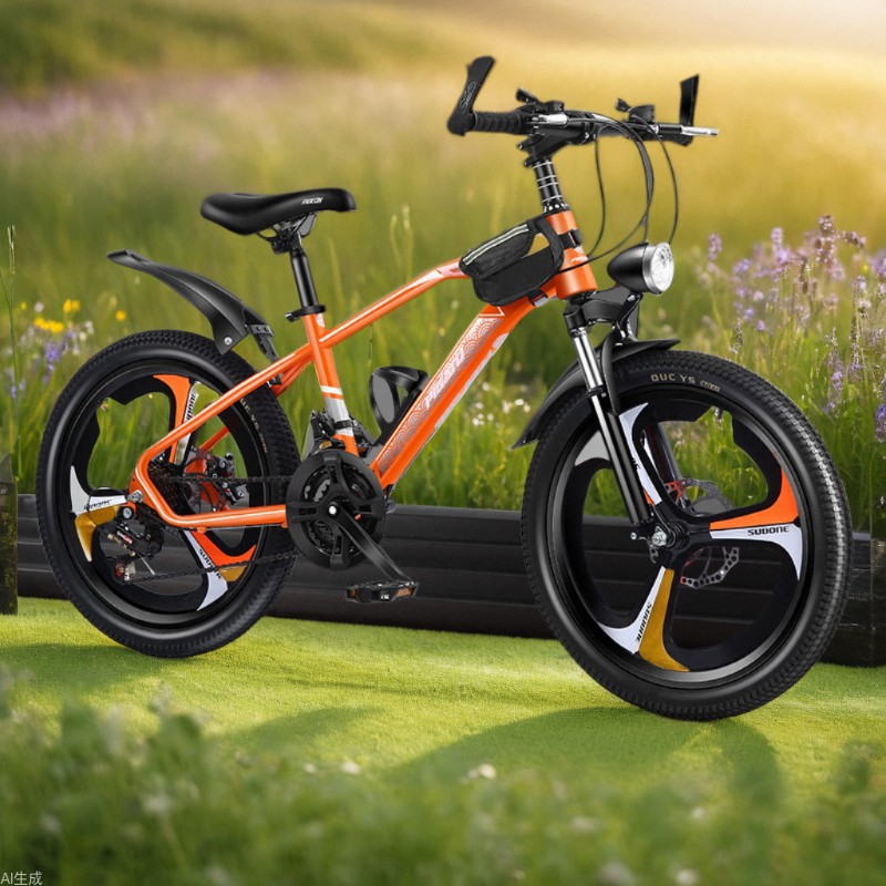 Picture of Children's bicycle 18-inch bicycle 20-inch variable speed bicycle 22-inch mountain bike shock-absorbing disc brake student bicycle