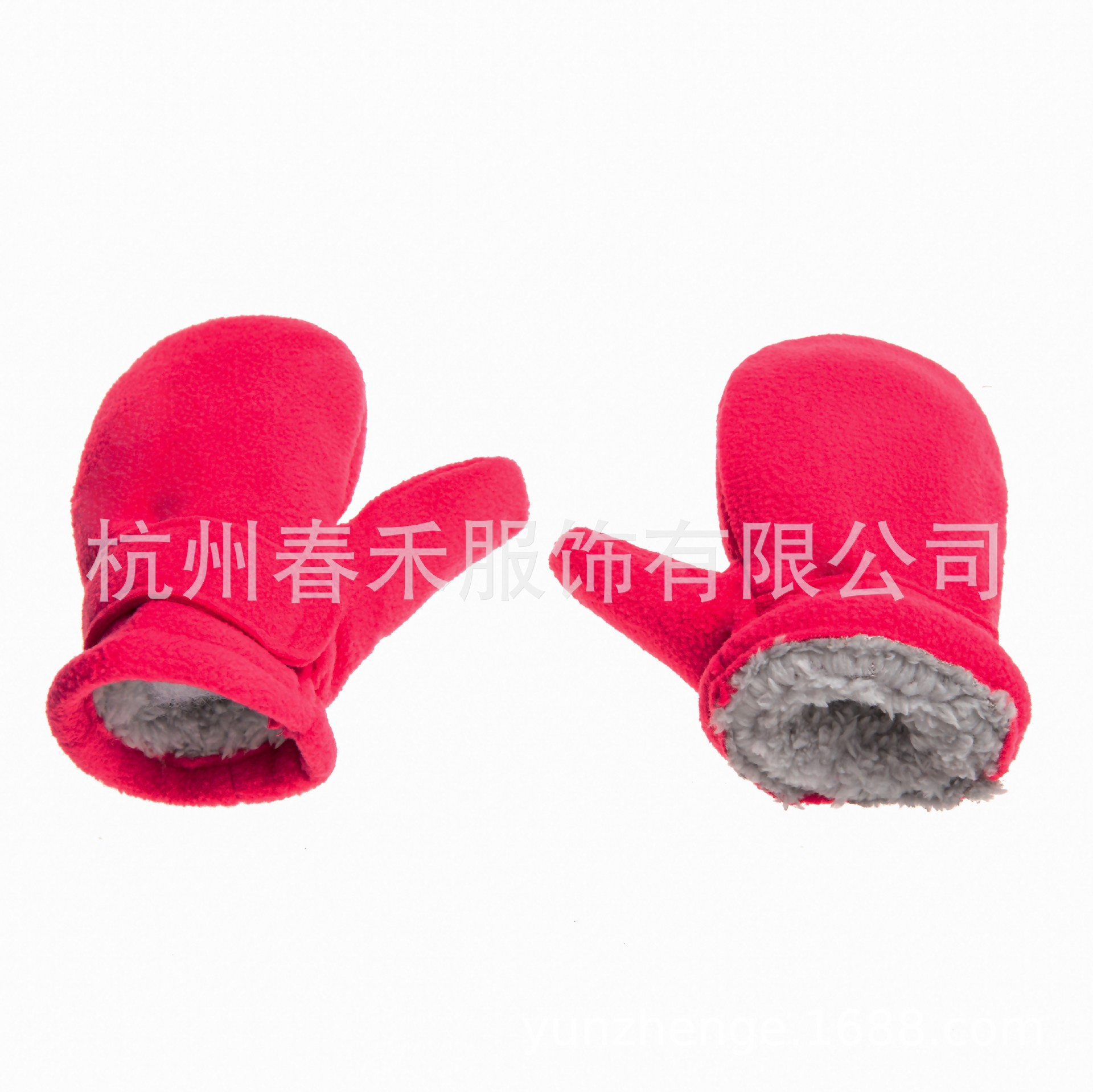 Picture of Spot 10 Colors Amazon 3 Size Cross-Border E-Commerce Kidsren's Mittens Polar Fleece Comfortable Velvet Velcro Gloves
