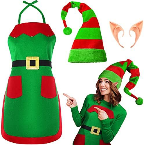 Picture of New Christmas decorations Christmas holiday costumes Christmas kitchen apron family party supplies hat