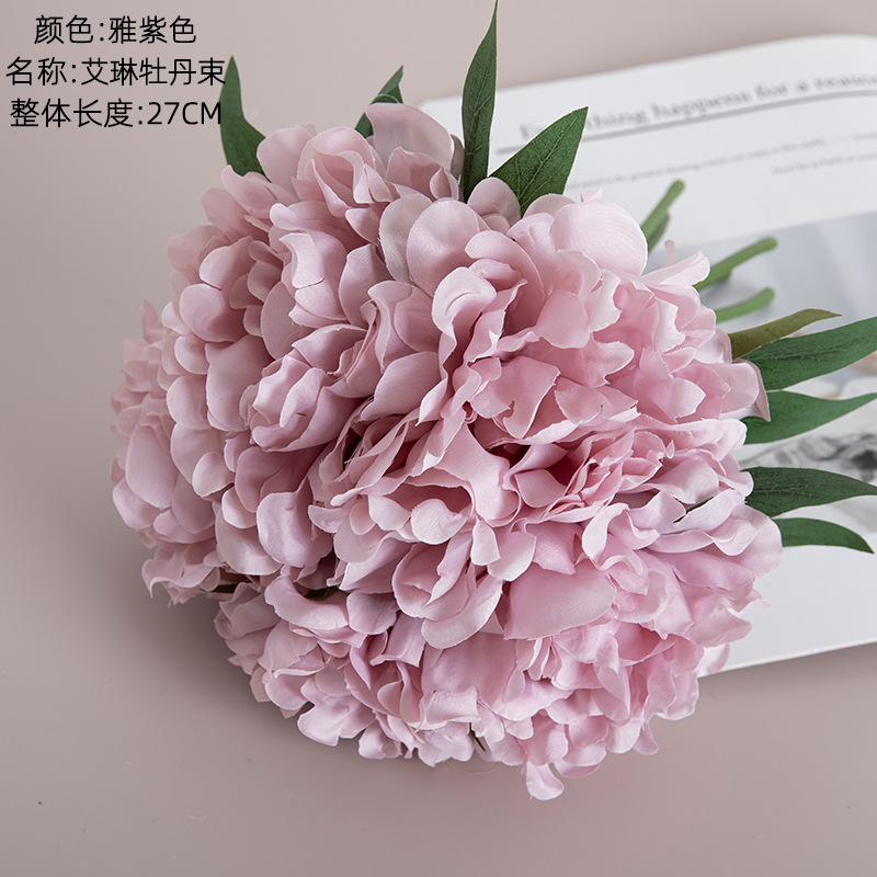 Picture of Manufacturer Recommends Erin Peony Wedding Holding Flowers Simulated Flowers Wholesale Home Decoration Craft Plants Mw11221