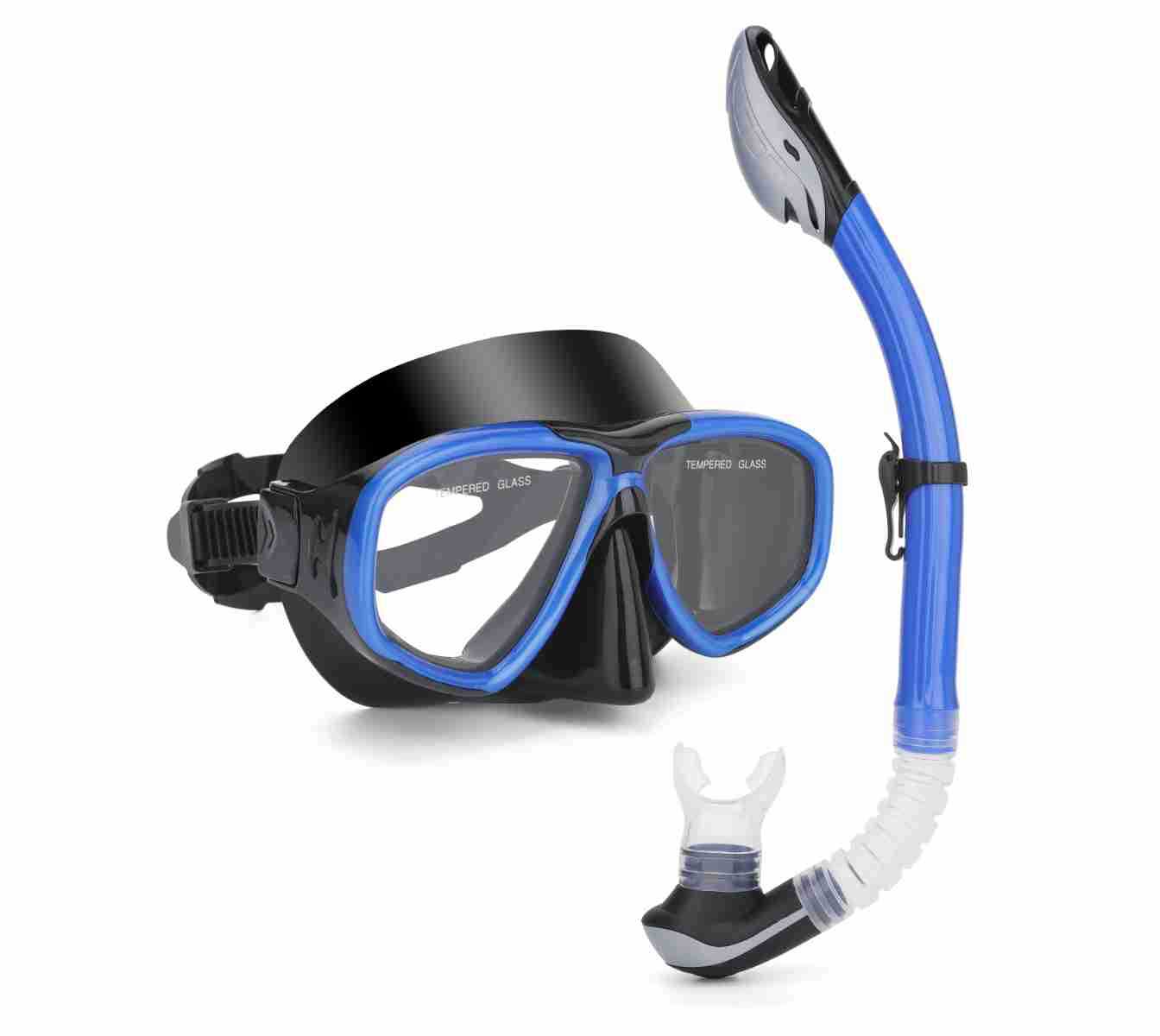 Picture of Wave Promotion Professional Snorkeling Two-Piece Equipment Diving Goggles Snorkel Snorkel Large Frame Large Field of View
