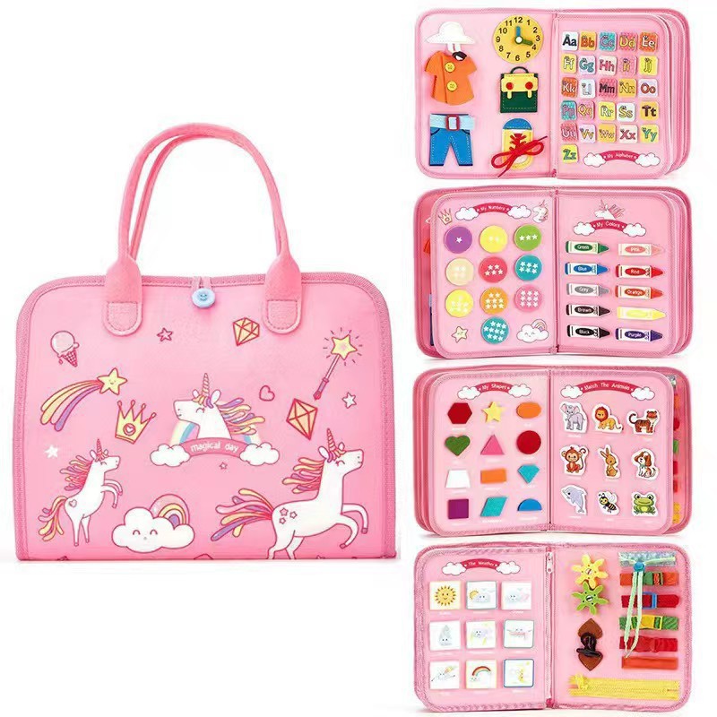 Cross-Border felt children's early education teaching aids busy learning board children's toys sensory book finger educational toys wholesale