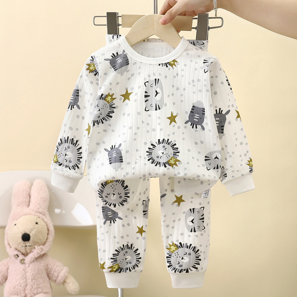 Picture of Children's Pure Cotton Underwear Set, New Autumn Style, Boys' Autumn Clothes and Pants, Baby Pajamas, Girls' Loungewear, Children's Clothing