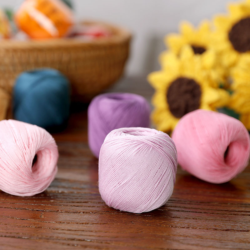 Picture of Snow Feir No. 8 Pearl Lace (10g Pack) Micro Crocheted Wool Silk Light Spring and Summer Cotton Crochet