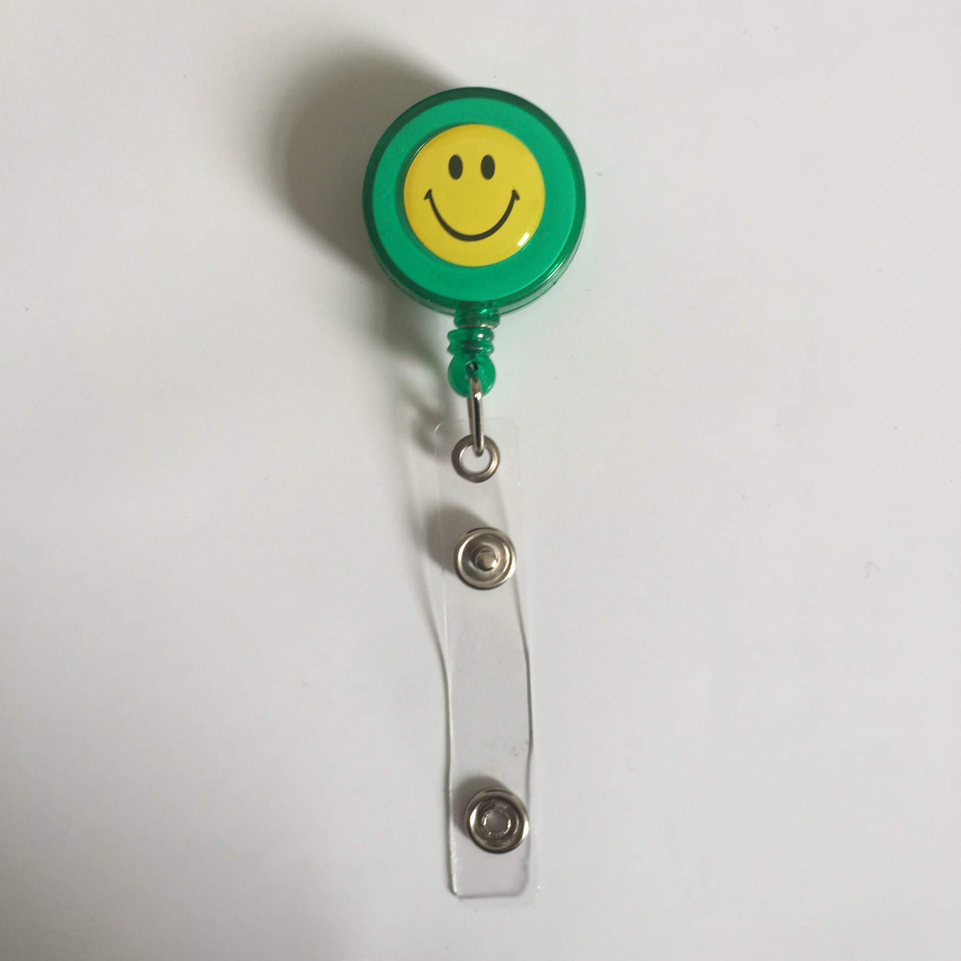 Picture of Factory wholesale LOGO smiley face easy pull buckle easy pull retractable buckle ID card set badge buckle key work card buckle
