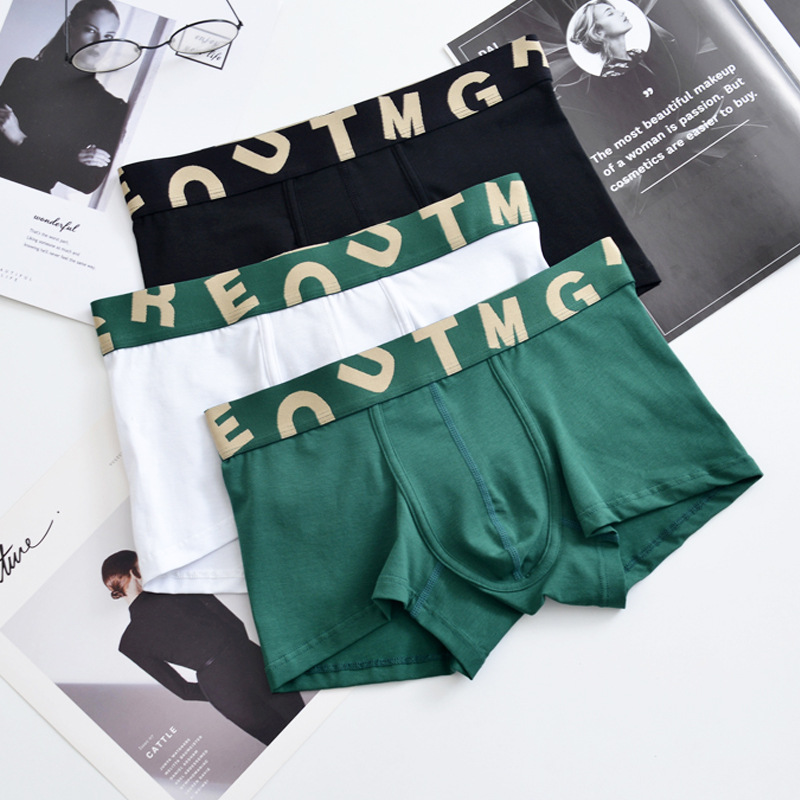 Picture of red underwear men's boxer shorts pink men's underwear boxer shorts pink shorts head young student ins trend