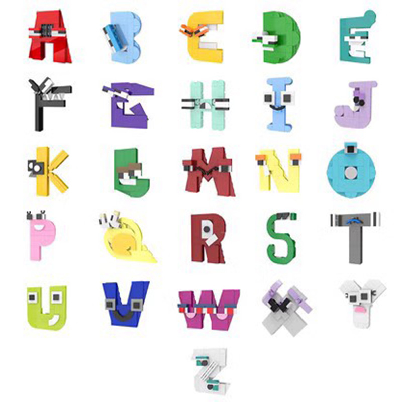 MOC Building Blocks suit Puzzle Assembled Alphabet Strange Legend Legendary Cartoon Toy Special Offer 26 Alphabet Dolls