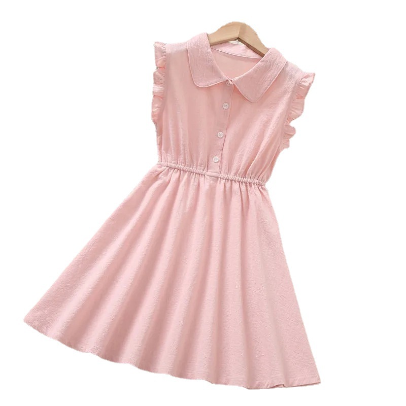 Picture of Girl's Dress Summer New Style Girl's College Style Vest Skirt Children's Thin Tight Waist Shirt Skirt