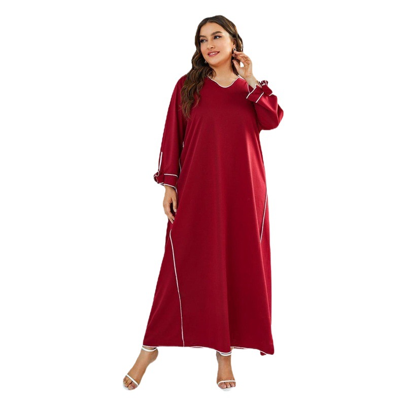 Amazon Europe and America fat mm large size dress Middle East dress loose cross-border foreign trade Women's independent station hair