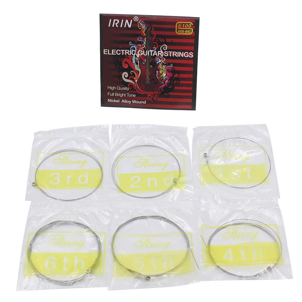 Irin Electric Guitar Strings E100 Strings Stainless Steel Wound String Set String Plucking Instrument Accessories Guitar Stainless Steel Strings