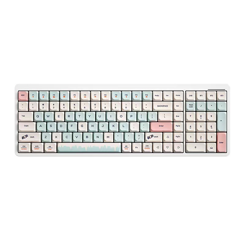 Picture of 105-Key Girls' High-Looking Wireless Mechanical Keyboard with Good Words, Short-Axis Bluetooth Computer Keyboard for Office Use