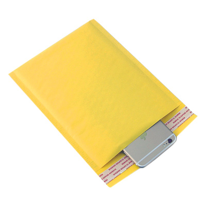 Manufacturers selling thick yellow Kraft Paper Bubble Bag envelope bag e-commerce foam express bag Electronic Packaging bag