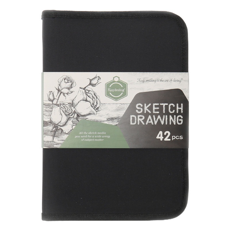Picture of Manufacturer Wholesale Sketch Painting Special Set 42 Pieces Beginner 2B Sketch Pencil Wooden Color Lead Art Supplies