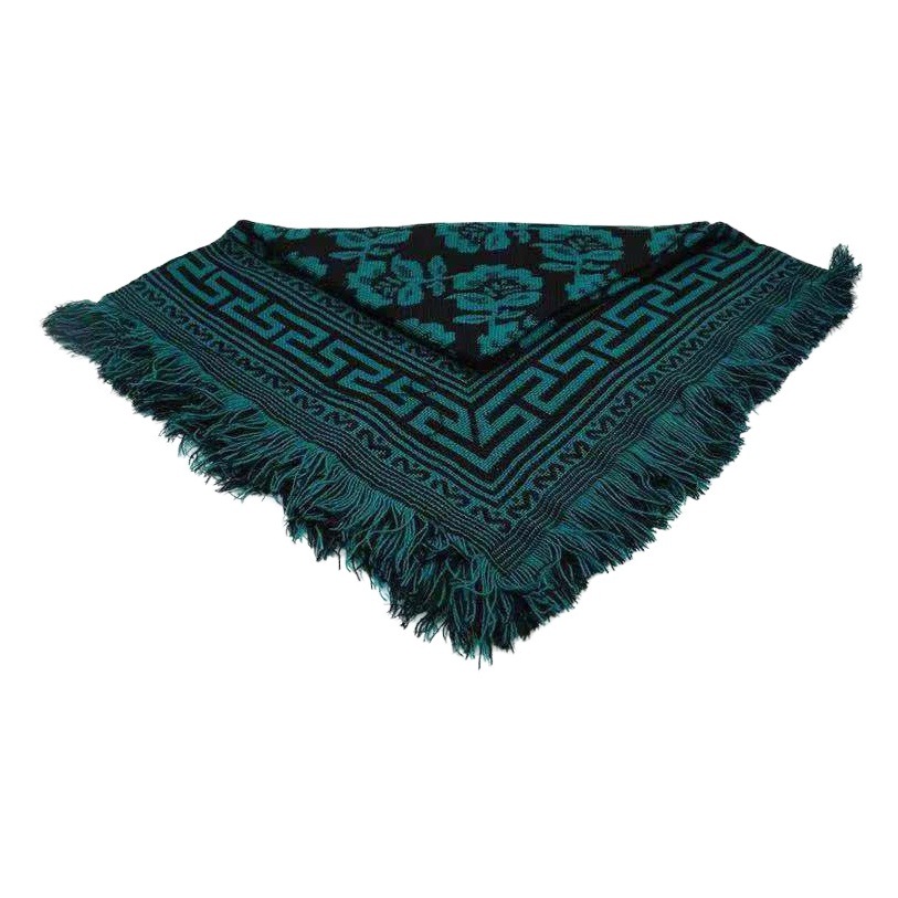 Old People's Square Scarf Women's Thickened Scarf Rich Flower Pattern Bag Headscarf Middle-aged and Old People's Warm Protective Decorative Scarf