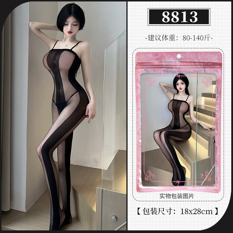 Picture of Lin Linting Sexy Large Size Silk Stockings Crotch-Free Net Clothes Passion Temptation Hot Flirting Bed Lingerie