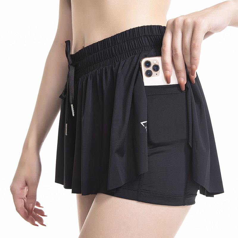 Picture of Amazon 2-in-1 Tennis Skirt Yoga Sports Short Skirt Running Fitness Sports Pocket Skirt Women's Cross-Border