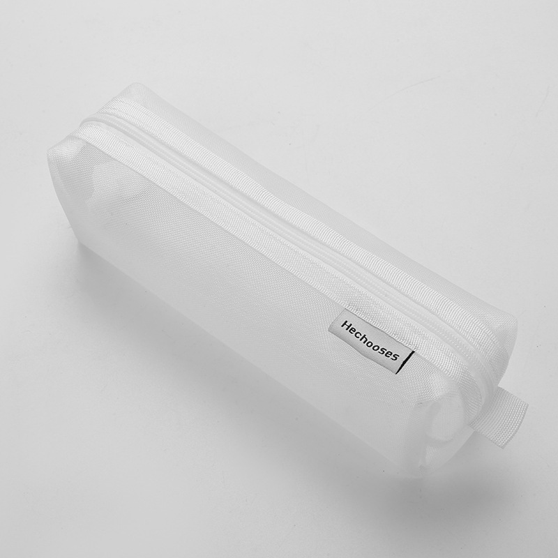 Picture of Three-dimensional simple transparent mesh pen bag for students examination stationery bag large capacity portable storage bag wholesale