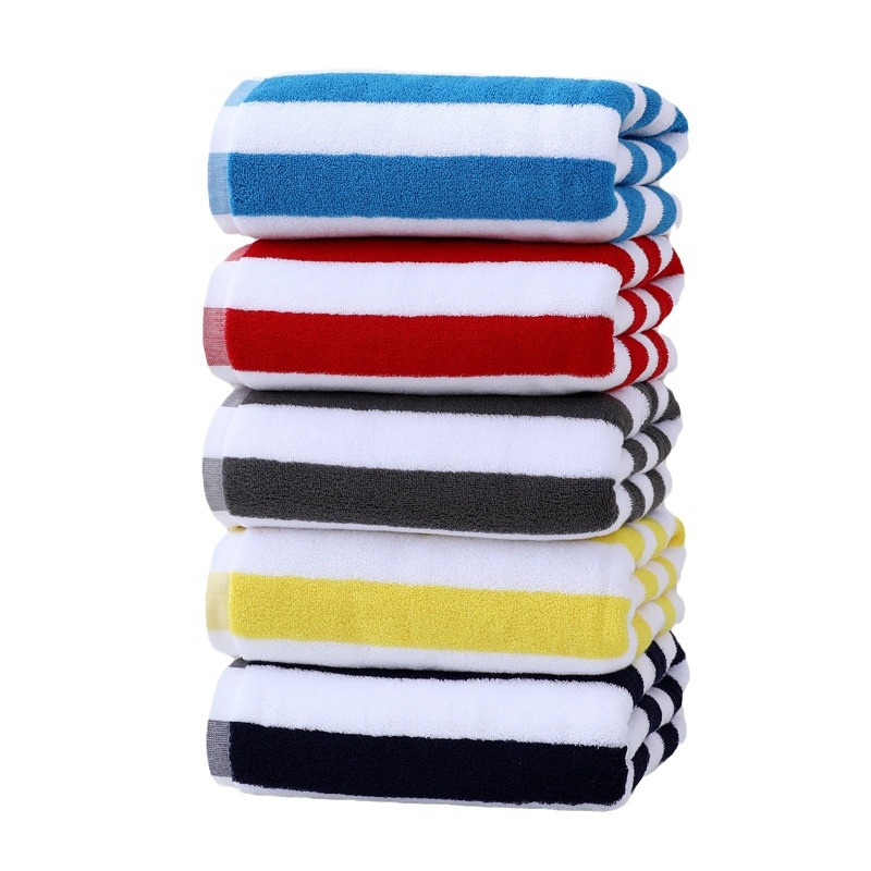 Picture of Foreign trade cotton beach towel wholesale European and American striped swimming bath towel cotton yarn-dyed 75*152 Amazon beach towel